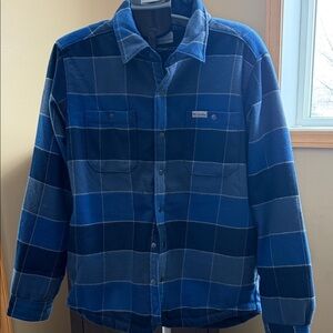 Columbia Men's Navy Checkered Shirt Jacket